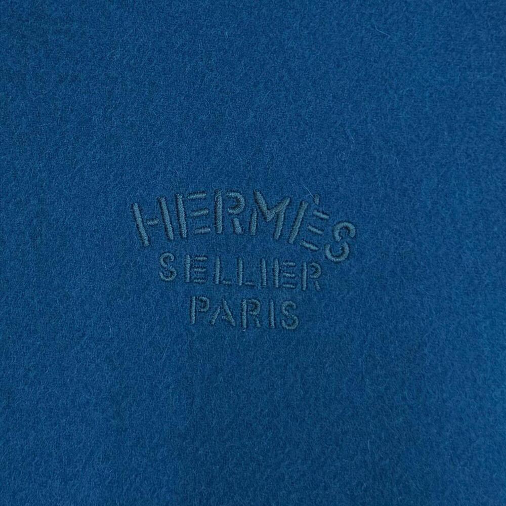 HERMES Blue Scarf - Picture 6 of 8